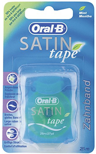 Oral-B SatinTape dental floss, mint, pack of 6 x 25 m