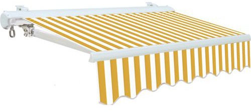 Papillon Tenda da Sole CASSONATA per Balconi con Bracci Bianco/Giallo 300x250 cm