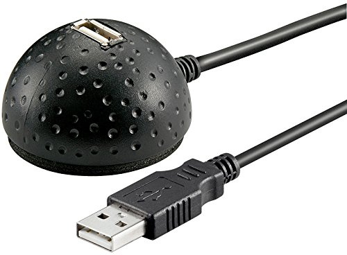 SM-PC®, 1,5m USB 2.0 Hi-Speed Verlängerungskabel mit Standfuss Docking Verlängerungskabel für Schreibtisch #080