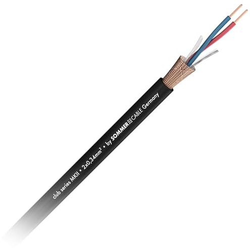 SOMMER CABLE Mikrofonkabel Club Series MKII OFC 2 x 0,34mm² Geschirmt Symmetrisch | 200-0051 (Meterware)
