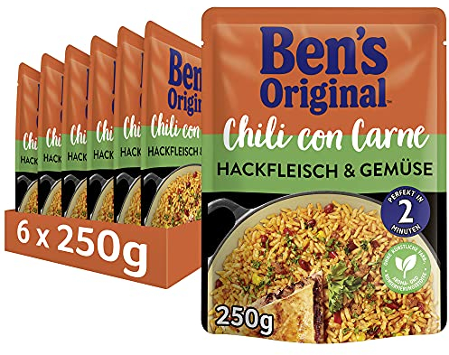 BEN'S ORIGINAL™ Fertiggericht Chili con Carne mit Hackfleisch & Gemüse 6 x 250g