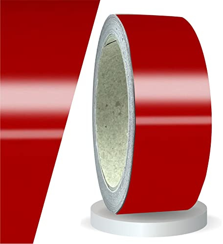 siviwonder Zierstreifen Klebeband Karmin Rot 40 mm x 10 m Selbstklebende Vinyl Klebefolie Pinstripe Tape für Auto Motorrad Fahrrad Boot Caravan Modellbau – Seitenstreifen Felgenband Konturmarkierung