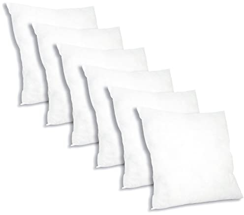 Warez - Lot de 6 coussins de remplissage - Pour canapé - En polaire / polyester, toutes tailles (40 x 40 cm)