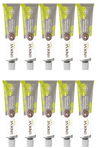 10 Tube Lindesa® NATUR (50ml) Handcreme mit Avocadoöl und Bienenwachs