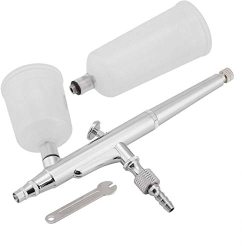 Airbrush-Kit, Dual Action Action-Airbrush-Pistole mit großer Kapazität, tragbare Airbrush-Bürste mit Mini-Airbrush-Set für Nail Art, Make-up, Modellmalerei(0,3 mm)
