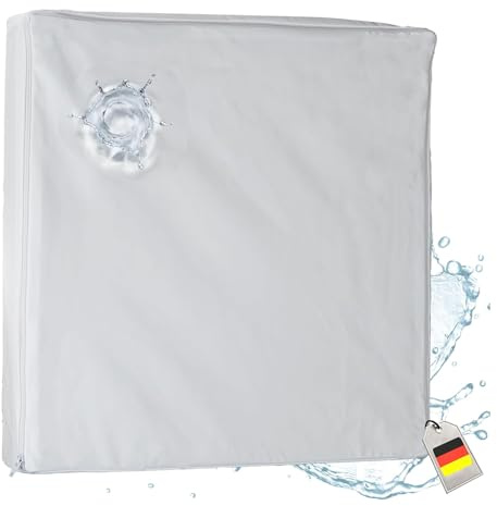 Supply24 since 2004 Orthopädisches Anti Dekubitus Gelschaum Sitzkissen 40x40x5 cm – Made in Germany | Ergonomisch & extra kompakt (RG 85 (weich bis mittel) mit Outdoor/Inkontinenz Bezug weiß)