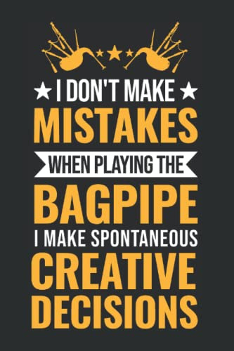 Dudelsack Notizbuch: Bagpipe Creative Decisions Dudelsack / 6x9 Zoll / 120 linierte Seiten