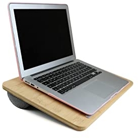 PEPE Mobility - Laptop Ständer Bett Holz, Laptopkissen Knietablett 17 Zoll, Unterlage Schoß Kissen Bambus, Kissentablett Sofa