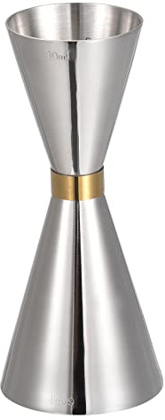 sourcing map Jigger de cóctel, vaso medidor de vaso de chupito de 1 onza/2 onzas, kit de barra medidora de cóctel de acero inoxidable para vino, bebida y cóctel, color plateado