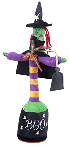 Surakey Kuscheltier Weihnachtszauberer Kinderspielzeug,Plüschpuppe,Singender Und Tanzender Elektronischer Shake-Tanzender Weihnachtszauberer Plüschtier Stofftier Spielzeug Für Kinder Erwachsene,32cm