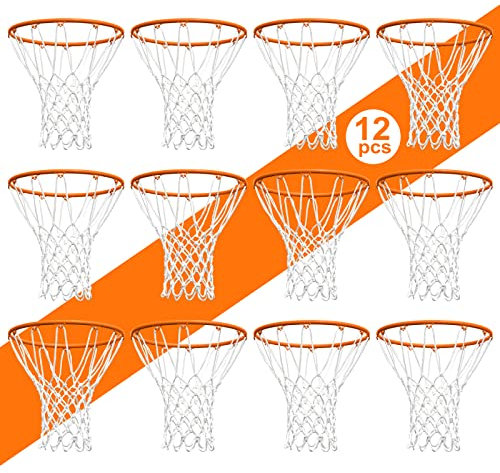 NEIJIANG Basketballnetz-Ersatz für den Außenbereich, verbesserte Verdickung, strapazierfähig, wetterfest, passend für Standard-Innen- oder Außenbereich, 12 Schlaufen