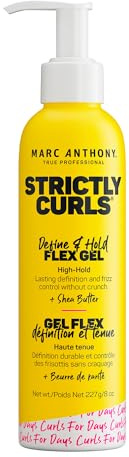 Marc Anthony Hair Styling Gel for Curly Hair, Strictly Curls - Long Lasting Strong Hold Curl Defining Hair Gel for Medium & Coarse Curls - Added Shine & No Flaking - Hair Products Reduces Frizz