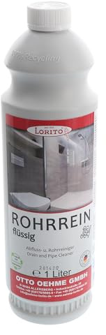 Lorito Rohrrein, Flüssig-Rohrreiniger Abflussreiniger, 1L | Flüssig Rohrreiniger Abflussreiniger, für Dusche, Waschbecken, Rohreinigungsmittel für verstopfte Abflüsse und Rohre