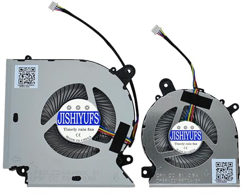 JISHIYUFS Nouveau CPU+GPU Ventilateur de Refroidissement pour MSI Katana GF76 Pulse GL76 MS-17L1 GF66 11UC Pulse GL66 11UEK MS-1581 Series PABD08008SH-N459 PAAD06015SL-N460 DC5V 0.6A