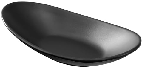 MumdoYAL Nero svuotatasche，21x11cm，Vassoio ovale per ciotole，svuota tasche da ingresso，centrotavola moderno design，porta caramelle da tavolo