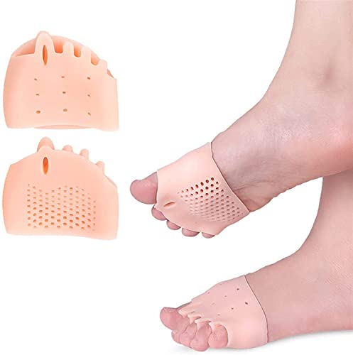 JINLINGNB 1 Paar Zehenspreizer, Daumen-Bunion, orthopädischer Korrektor, Hallux Valgus, Pediküre, Socken, Fuß-Bunion-Glätteisen, Einsteller, Klammer, Yoga, Zehenpolster (Beige)