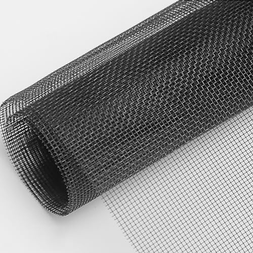 Timizi Maille Moustiquaire pour Portes et FenêTres 2x2m, Filet Protection Anti Insecte Tissu Moustiquaire au MèTre, pour Porte et Fenetre. - Noir
