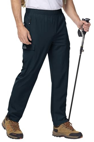 Rdruko Wanderhose Herren Sommer Trekkinghose Outdoorhose mit 5 Taschen | Wasserdicht, Cargohose Stretch, Schnelltrocknend, Leichte Laufhose, Sporthose Männer, für Wandern Fahrrad Golf