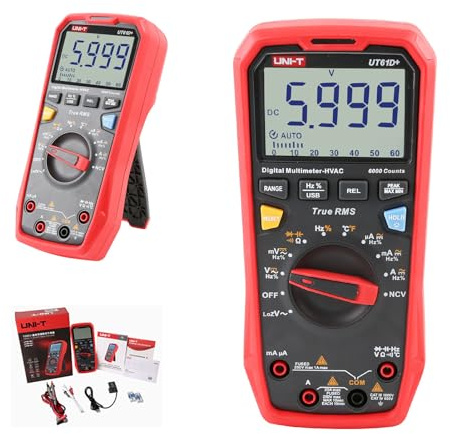 UNI-T UT61D+ 1000V 20A Digitales Multimeter 6000 Zählungen True RMS AC/DC-Spannung Strom Widerstand Kapazität Tester