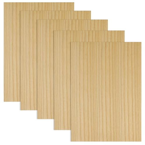 MDF-Holzbretter, 30,5 x 43,2 cm dick, unlackierte Holzplatten, doppelseitig furnierte MDF-Platte für Bastelarbeiten, Malerei, Gravur, 5 Stück