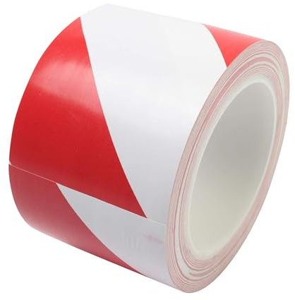 Signalband, selbstklebend, 33 m x 7 cm, ideal für Abgrenzung und Warnung auf Baustellen, robust und einfach anzuwenden