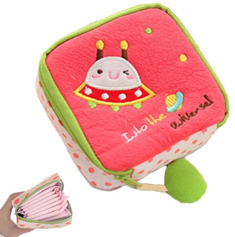 UEIOAVL Assorbenti interni, porta assorbenti porta assorbenti da borsa assorbenti interni 1 borsa porta-assorbenti con cerniera per donne e ragazze (rossa)