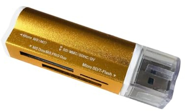 Lector de tarjetas USB todo en 1 portátil para SDTF MicroSDHC MS Memory Stick Metal Shell Card Reader
