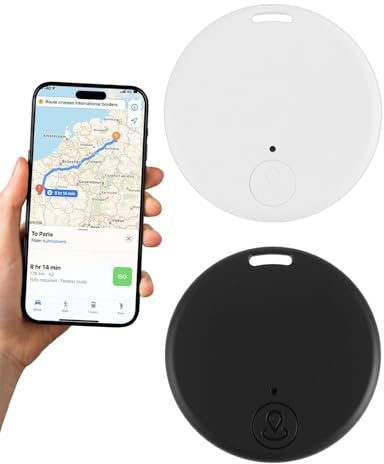 2Pcs Traceur GPS Bluetooth 5.2 par Application Traceur GPS Intelligent Compatible iOS et Android Distance de Suivi Jusqu'à 15 Mètres Convient Aux Sacs Clés Bagages et valises