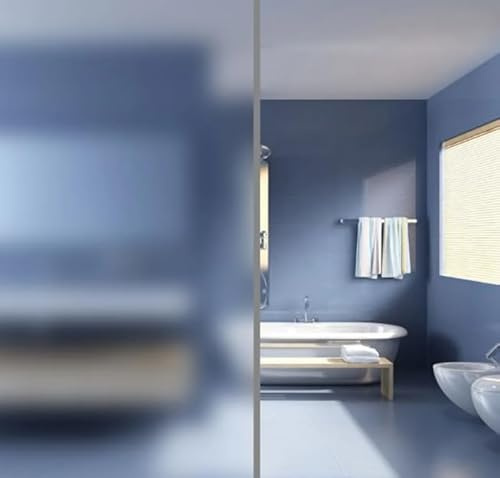 Film autocollant opaque pour fenêtre : film en verre dépoli 0,9 x 20 m – Film brise-vue autocollant pour fenêtre de maison, bureau, salle de bain, cuisine