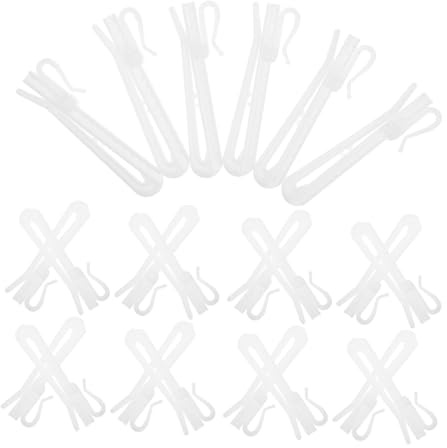 ROMISBABA 50pezzi Ganci in Plastica Regolabili Per Tende Ganci Antiscivolo Accessori Per Finestre o Porte Come Ricambio Per Tendaggi
