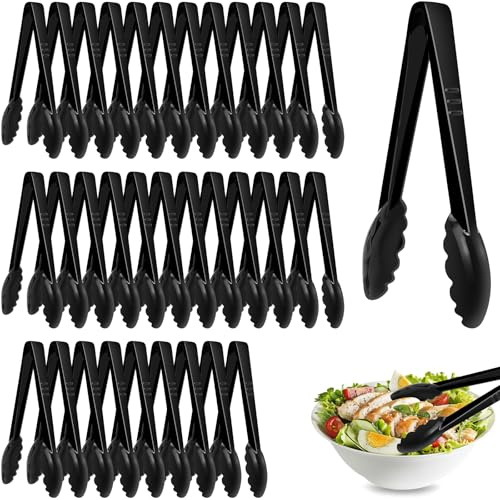 Lot de 40 pinces pour servir en vrac 22 cm - Ustensiles de service en plastique PET - Pinces à salade robustes pour buffets de cuisine, barbecues, événements, restauration