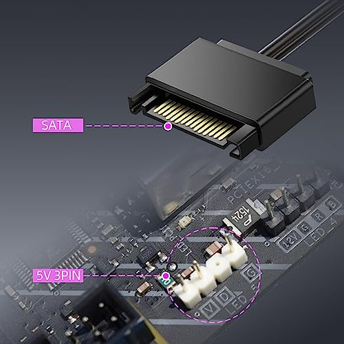Naroote ZEAGINAL 240 A-RGB Radiateur de Refroidissement par Eau CPU intégré avec Pompe Haute Performance Refroidisseur de Liquide PWM pour Jeux Lourds Noir/blanc (BLACK)