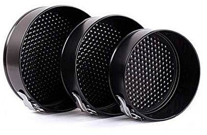 Gebkiiy Molde de Horno Desmontable con Doble Capa Antiadherente - Juego de 3 Moldes de 18, 20 y 24 cms