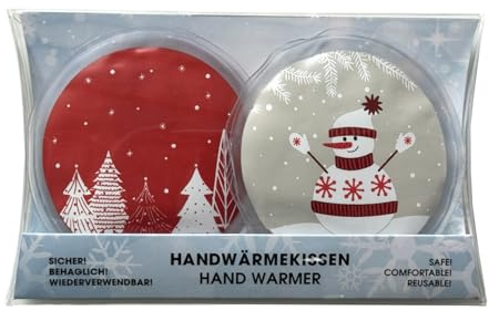 2er Set Taschenwärmer Schnee - Wichtelgeschenk, Handwärmer, Hot Pack, Taschenheizkissen
