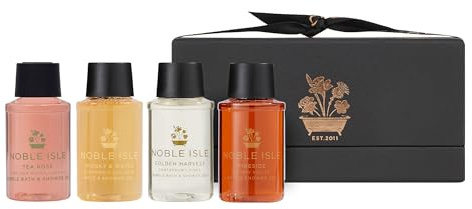 Noble Isle Luxury Bath & Shower Gel Fragrance Sampler 30ml x4Gift Set 4x