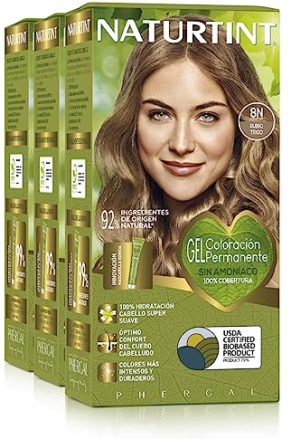 Naturtint Biobased | Haarfarbe Oohne Ammoniak | 8N Weizenblond | Hoher Anteil an natürlichen Inhaltsstoffen | 3er Pack | 510 ml