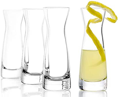 Topkapi Tiki Shotglas Yuna – shotglas snapsglas 5 cl för flambade drycker, tequila, vodka, rom, snaps, raki, sambuca, ouzo från Tiki bar serien, 4 stycken (4 Tiki Shot-glasögon Yuna)