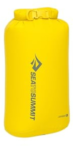 Sea to Summit - Lightweight Dry Bag S 5L - wasserdichte Aufbewahrung - Rollverschluss - Recycling-Gewebe - Befestigung & D-Ring - Wandern & Paddelsport - 16.8 x 14 x 32cm - Sulphur Yellow - 50g