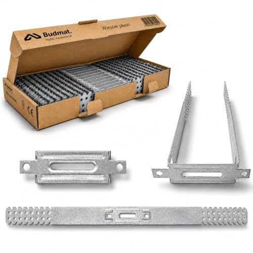 Direktabhänger ES 150 mm, 100 Stück, 1,0 mm verzinkter Stahl, für CD 60/27 Profile und Holzlatten, Deckenabhänger für Trockenbau, Gipskartondecken und Unterkonstruktionen