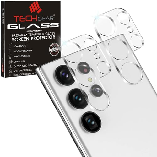 TECHGEAR for Samsung Galaxy S24 Ultra Camera Lens Protector [2 Pack] FULL Lens Protectors, Scratch-Resistant Ultra HD 9H Clear Tempered Glass Lens Cover for Samsung Galaxy S24 Ultra 5G