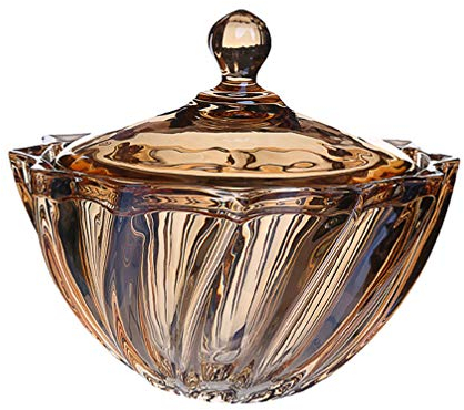 QXSJEDYCH Ciotola for frutta in vetro Barattolo for caramelle in vetro con coperchio Decorativo Ciotola for caramelle Decor Piatto for caramelle in plastica Trattare Biscottiera Contenitore for carame