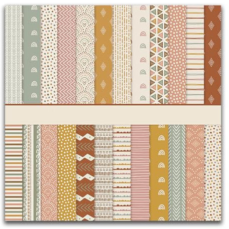 Scrapbook Papier 30,5x30,5 cm Doppelseitiges Scrapbooking Papiere, 24 Muster 24 Blatt Decoupage Papier, MerwDeeyt Dekorpapier Scrapbook Bastelpapier für Journal Scrapbooking, DIY Kartenherstellung