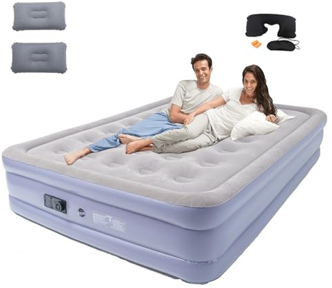 Icelus Luftmatratze Selbstaufblasend 2 Personen | 204x153x41CM Aufblasbare Matratze,Bett Luftbett Aufblasbare Matratze für Zuhause & Camping