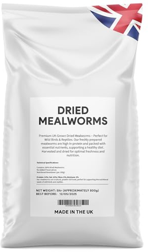 Premium Dried Mealworms, 5L Bag UKGROW