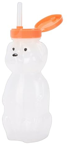 Yanmis Bicchieri di Cannuccia Bear, Bicchieri con Beccuccio da 230 Ml con Rotazione di 360 Gradi, Chiusura Ermetica e Coperchio Ribaltabile, a Prova di Perdite, per Frullati, Succhi (coperchio