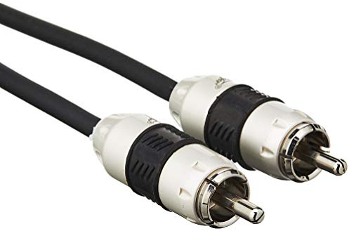 STINGER 8000 Series 17ft 2-Channel RCA Stereo Interconnect Cable for Car Audio Systems, Silver Plated Copper Conductors, Directional High-Rate Double Twisted-Pair Construction for Noise Rejection