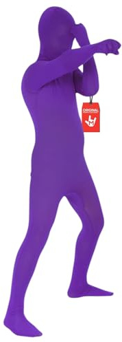 Morphsuit Kids Full Body Costume - Purple, L | Original Bodysuit for Children | Super Stretch Suit Great for DIY Party Outfit | Halloween, Cosplay, Fancy Dress | For Boys & Girls