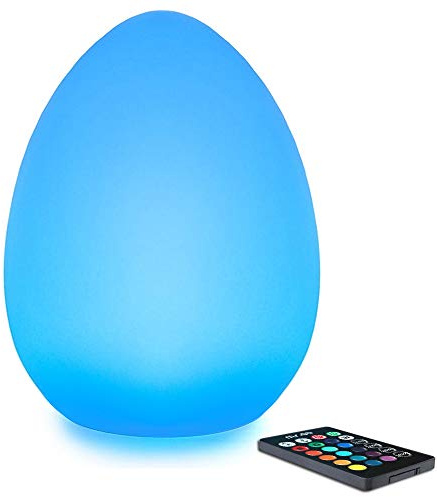 Mr.Go 11 Farbwechsel Lampe LED Nachtlicht Nachttischlampe mit Fernbedienung, 16 RGB Farben, 8 Dimmbare Helligkeit, Wiederaufladbar Stimmungslicht für Schlafzimmer Heim