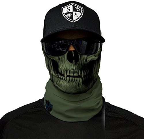 SA Fishing Face Shield Multifunktionstuch - verschiedene Designs - Halstuch, Schlauchtuch, Bandana, Sturmhaube, Halswärmer und Schlauchschal für Motorrad, Fahrrad, Ski, Wandern, Angeln und Outdoor