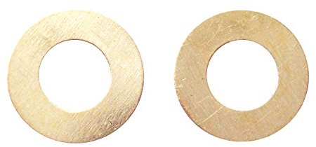 Taschenmesser Messingscheibe, Klappmesser Teflon Flachwaschscheiben, Pivotpin -Unterlegscheiben für Messermacher, Satz von 20 -teiligen Teilen (Messing, A)